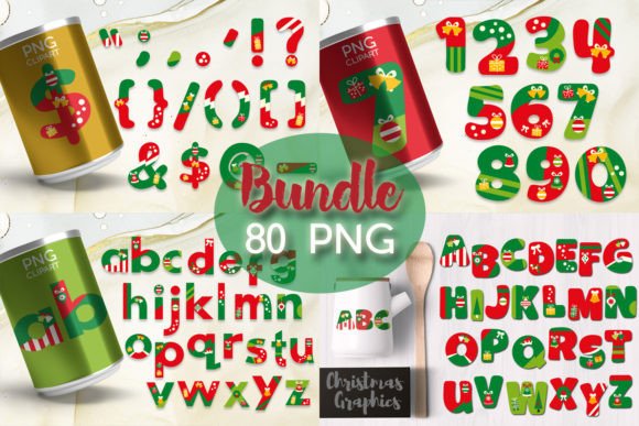 Christmas Alphabet Bundle: Festive Illustrations for Real Crafters