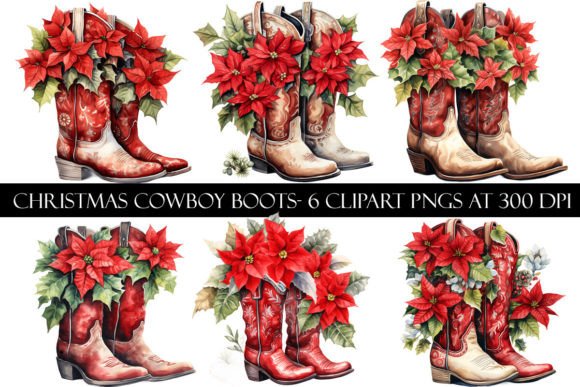 Christmas Cowboy Boots Clipart: A Designer's Review of Seasonal Illustrations