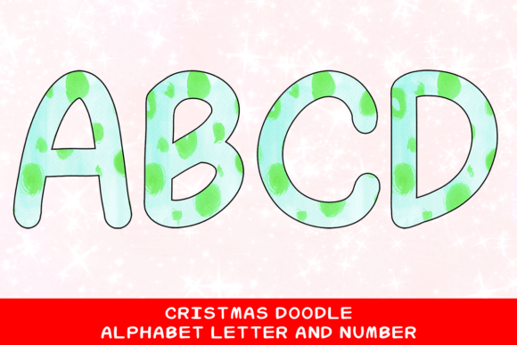 Christmas Doodle Alphabet Letter 71 for Festive Illustrations