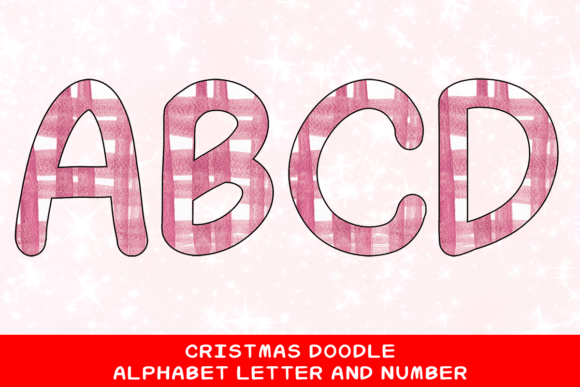 Christmas Doodle Alphabet Letter 99 for Seasonal Illustrations