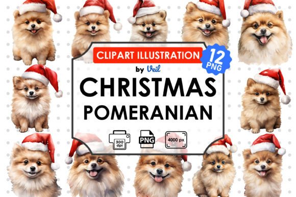 Christmas Pomeranian Clipart Sublimation Review