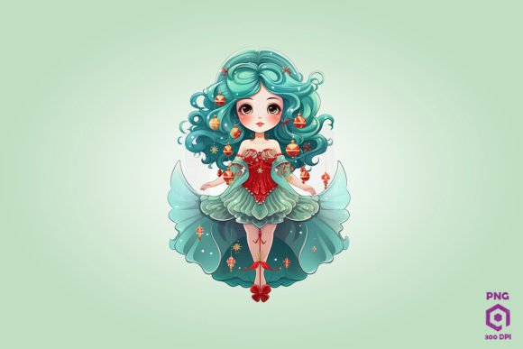Cute Chibi Christmas Pisces Clipart for Seasonal Illustrations