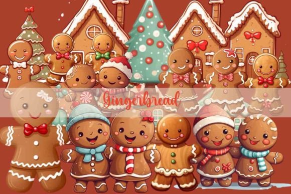 Gingerbread, Christmas Cookies PNG Review for Embroidery