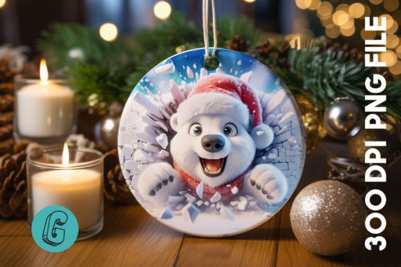 Polar Bear Christmas Ornament Front 10: A Review for Digital Sellers