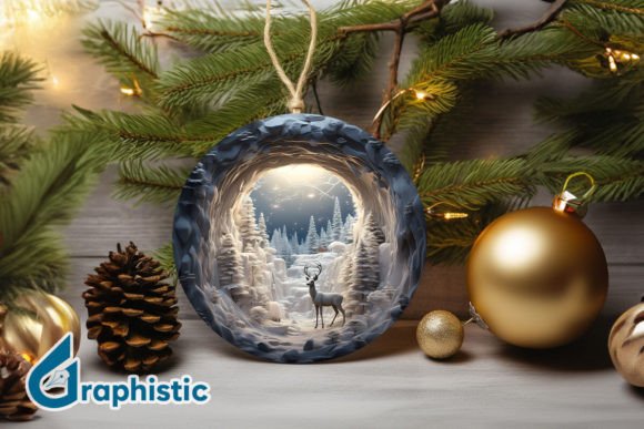 Reindeer Christmas Ornament PNG 12: A Review for Illustrations
