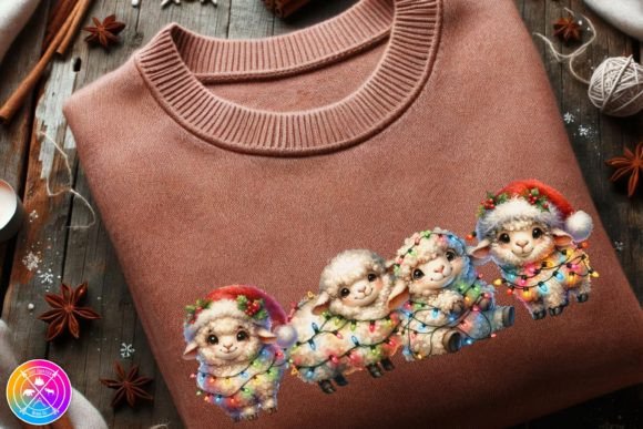 Sheep Christmas Wrapped in Christma Illustrations Review